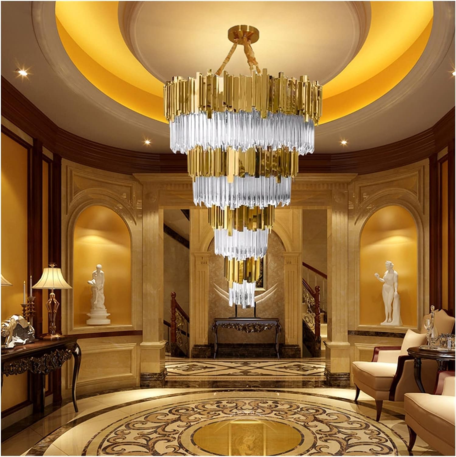 Candelabru Cristal GLORY GOLDEN LUXURY LEVELS 160cm
