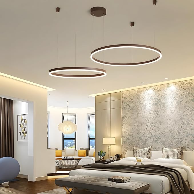 Lustra LED WONDERLAND Brown 2 Segmente Mobile Echivalent 500W Telecomanda