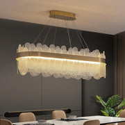 Lustra LED Suspendata QUEEN Gold Cristal 80x30cm