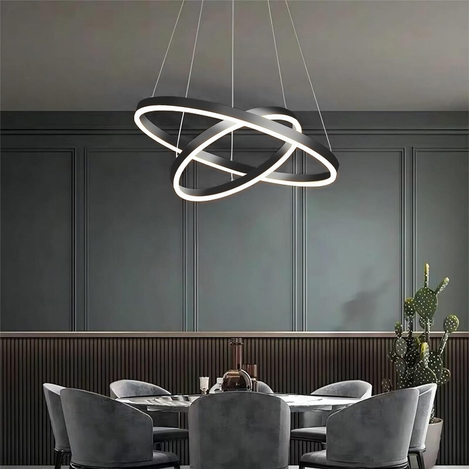 Lustra LED WONDERLAND Black 2 Segmente Echivalent 400W