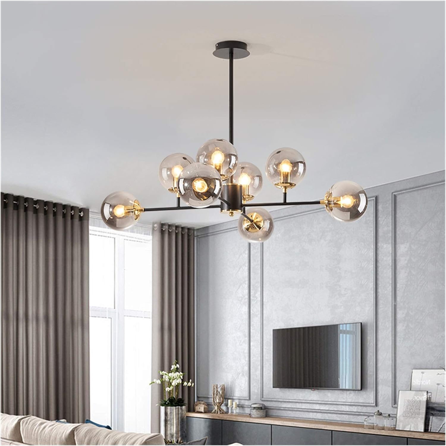 Lustra Abajur Fumuriu CAIRO 8xE27