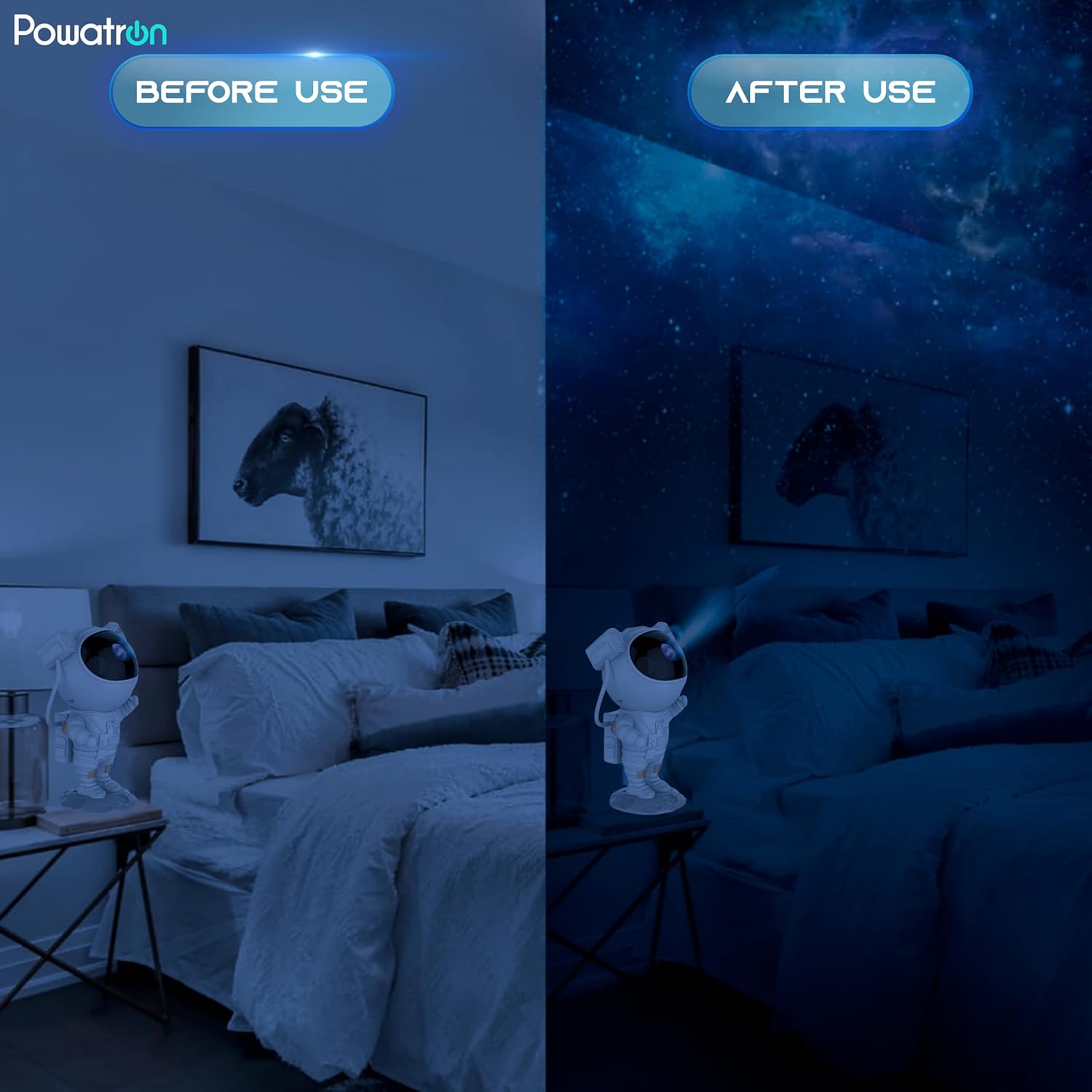 Mini Astronaut Proiectie Galaxie Nebuloasa LED cu Telecomanda