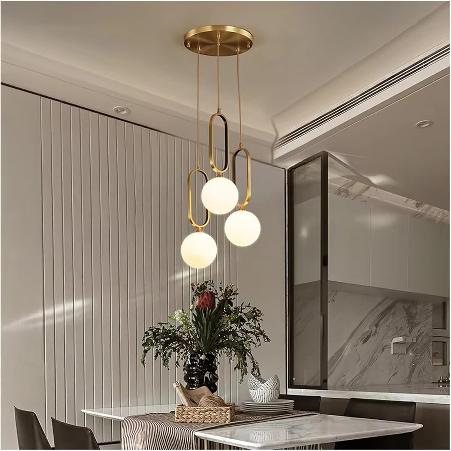 Lustra Suspendata Abajur MAT GOLD 3XE27 MX152-3