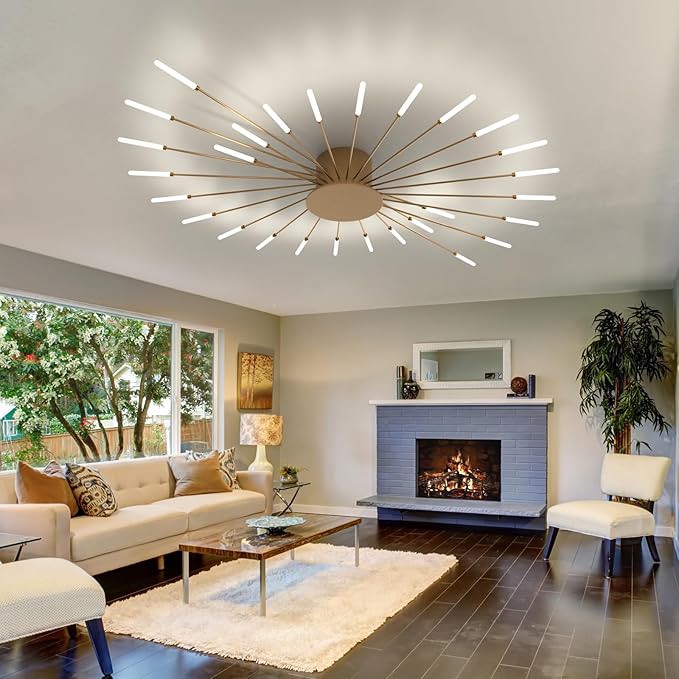 Lustra LED American Dream Gold Echivalent 300W Telecomanda