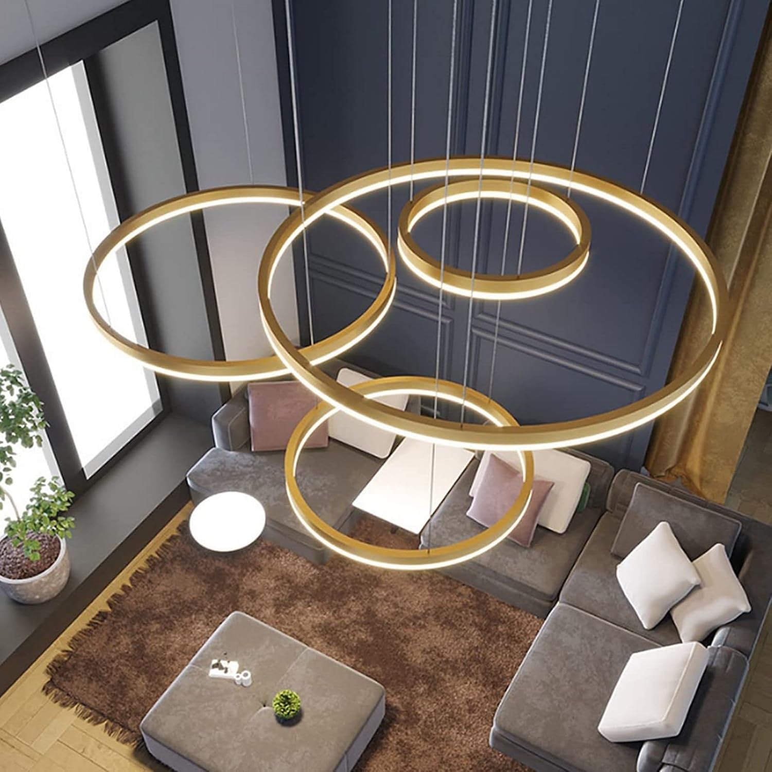 Lustra LED WONDERLAND Gold 4 Segmente Mobile Echivalent 800W