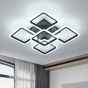 Lustra LED 4+1 Big SQUARE BLACK 60CM Echivalent 850W Telecomanda