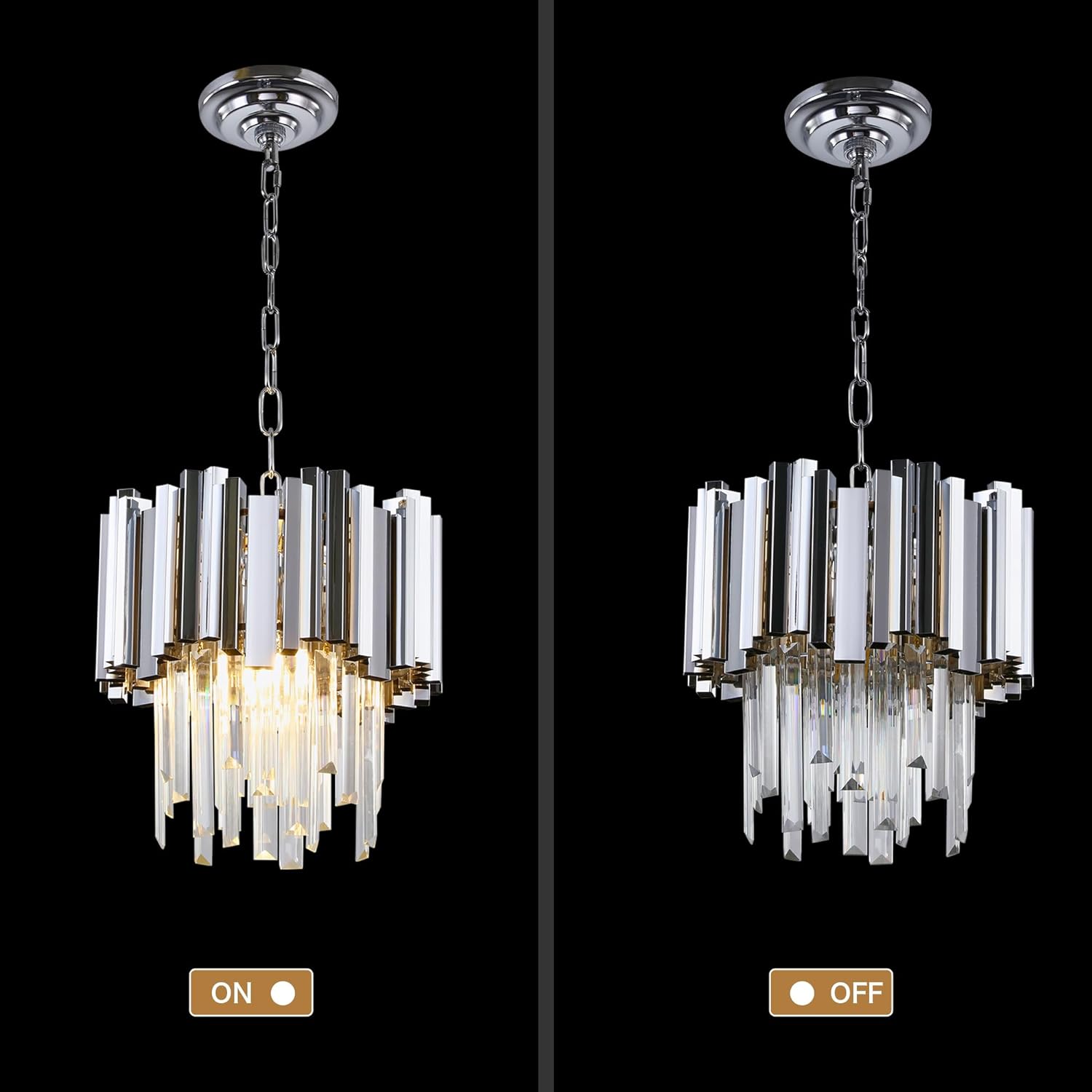 Candelabru Cristal GLORY SILVER 30cm