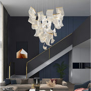 Lustra LED Luxury PAPER QUILL GOLD 25 Elemente Echivalent 500W