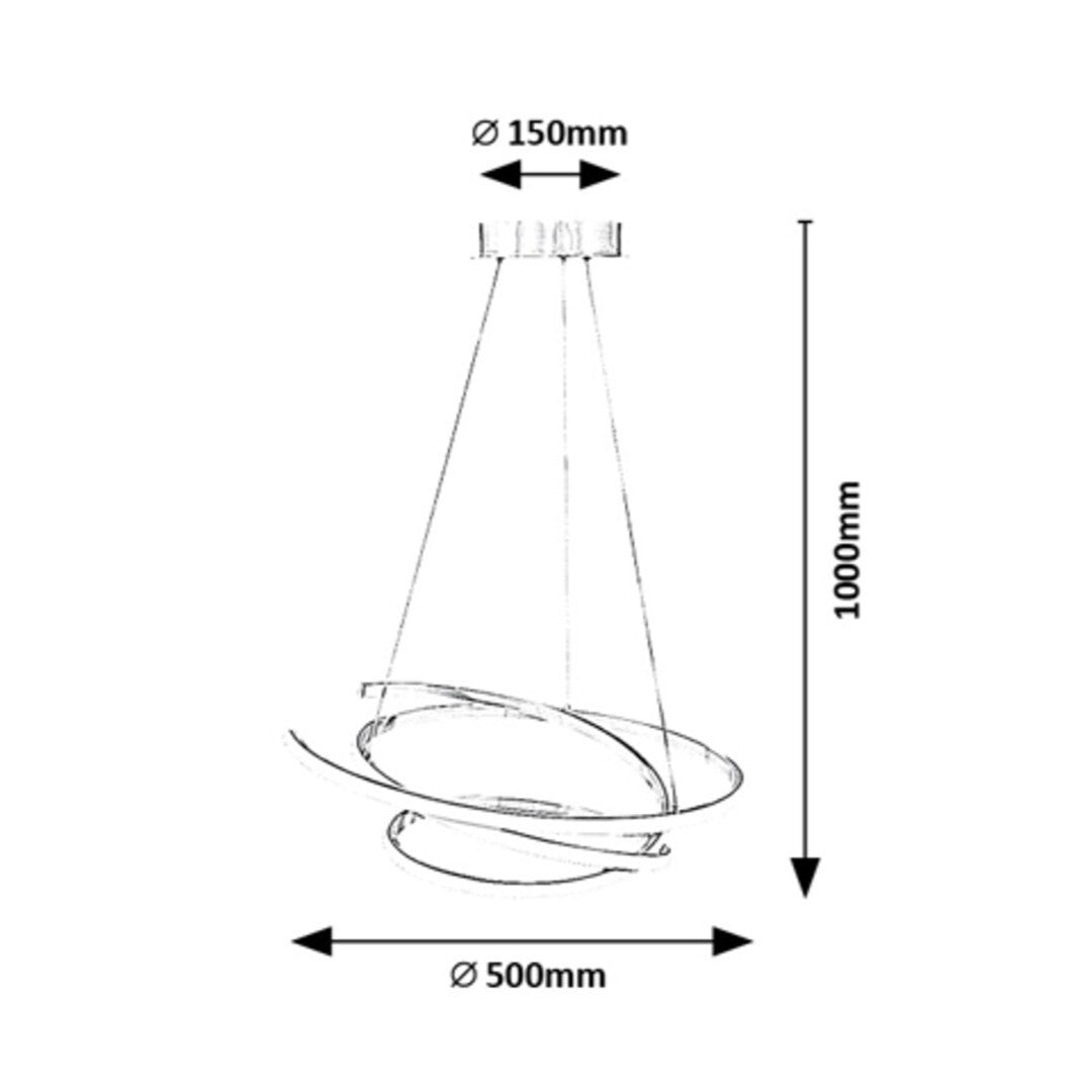 Lustra LED Suspendata Silver RONDA Echivalent 300W