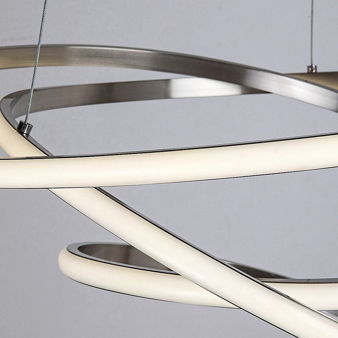 Lustra LED Suspendata Silver RONDA Echivalent 300W