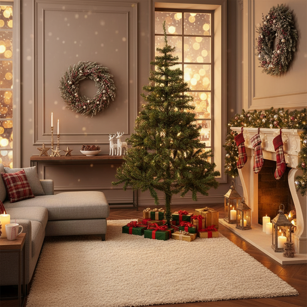 Brad Artificial de Craciun 210cm Suport Metalic - CA-9