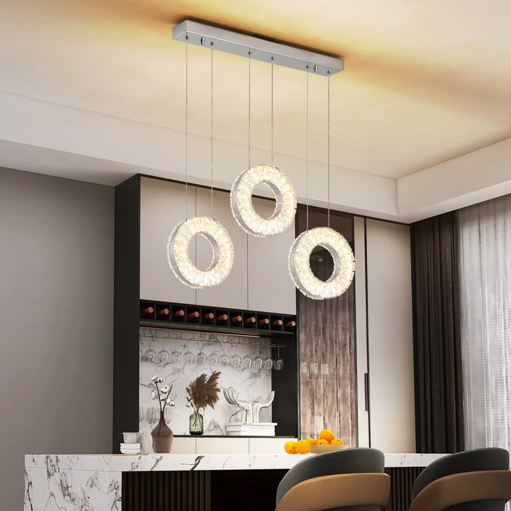 Lustra LED 48W INFESTO Cristal Liniar Telecomanda