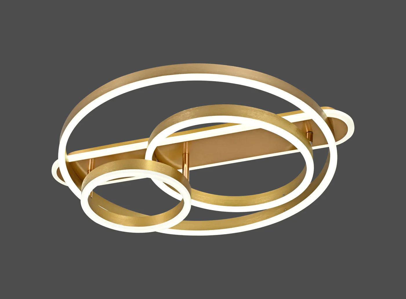 Lustra LED Beauty BRUNOS Rings Gold Echivalent 800W Telecomanda