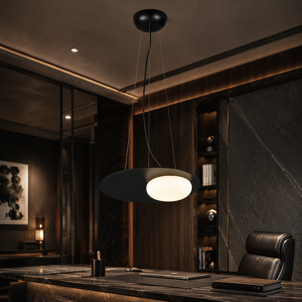 Lustra LED Unique PETIT Black Echivalent 60W