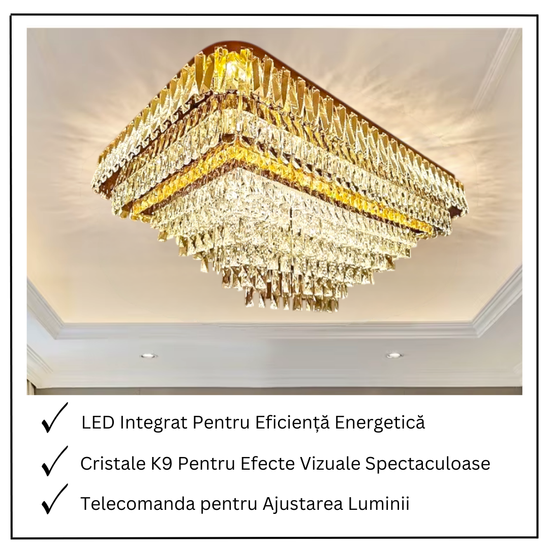 Lustra LED Cristal Aplicata 115x75CM Grand Glamour Echivalent 2000W