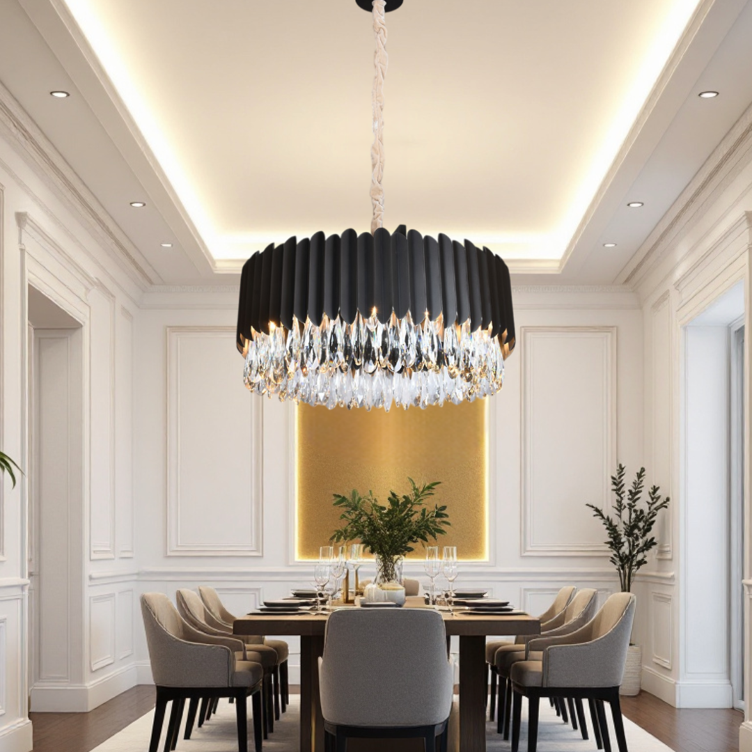 Candelabru Cristal 55CM Black Extravaganza 8xE14