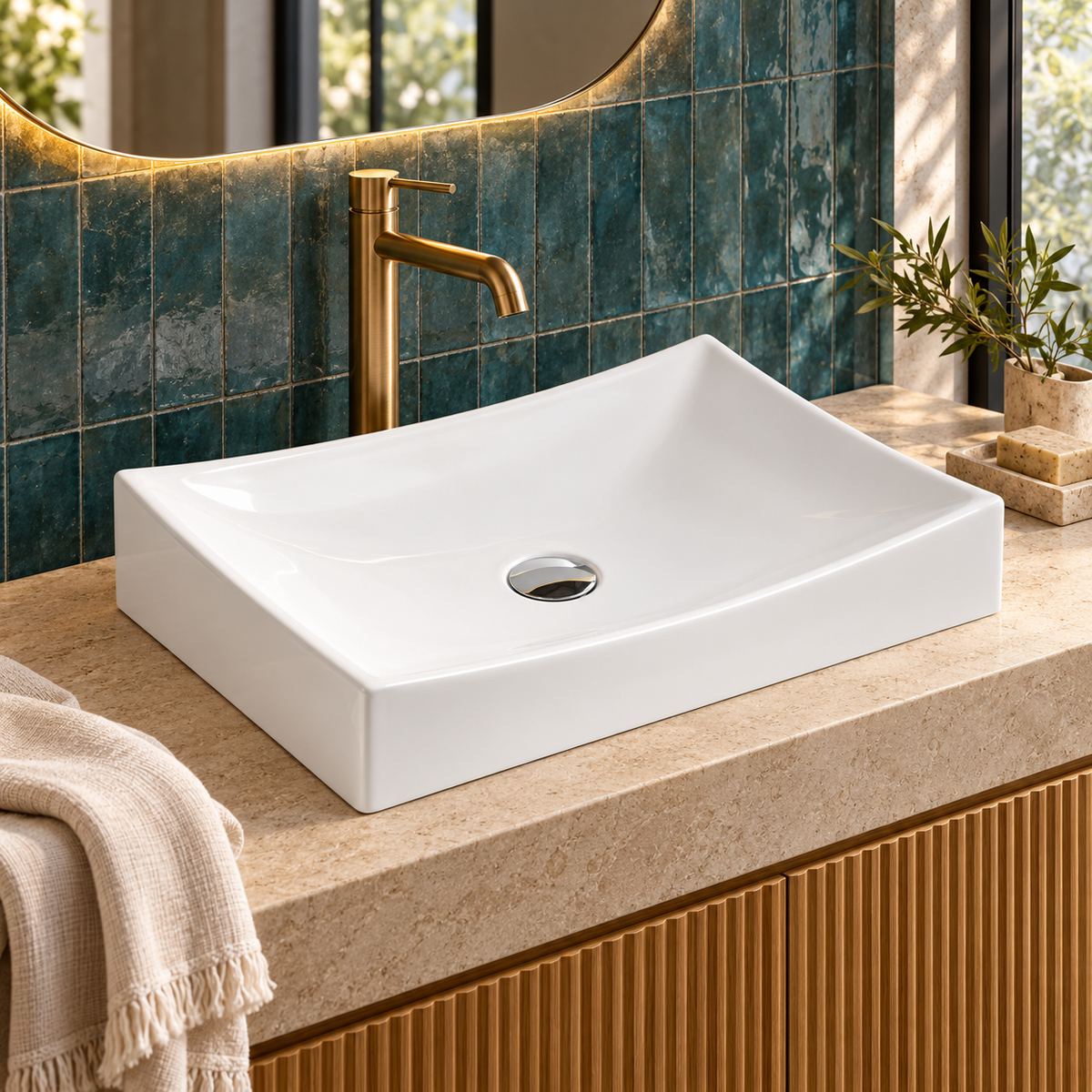 Lavoar Aplicat Modern Line 54X34CM HY-497C