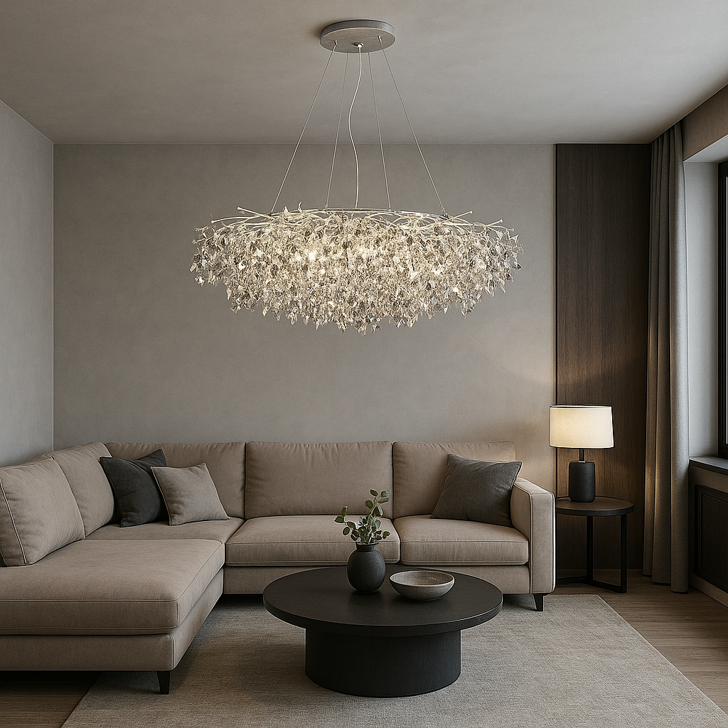 Candelabru Cristal LUXURY Silver SOFT 120x55cm