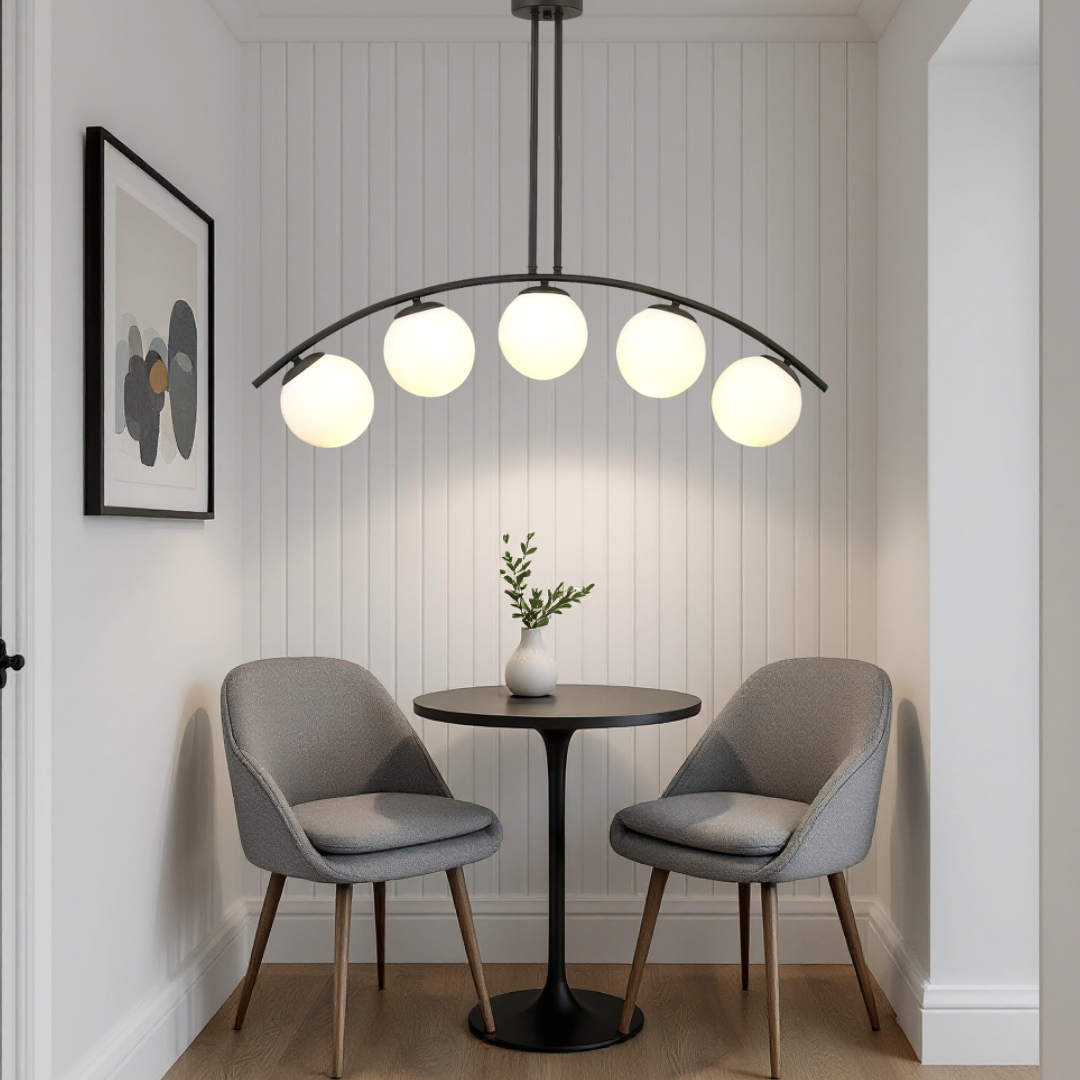 Lustra Abajur MAT BLACK ARQUE 5xE27