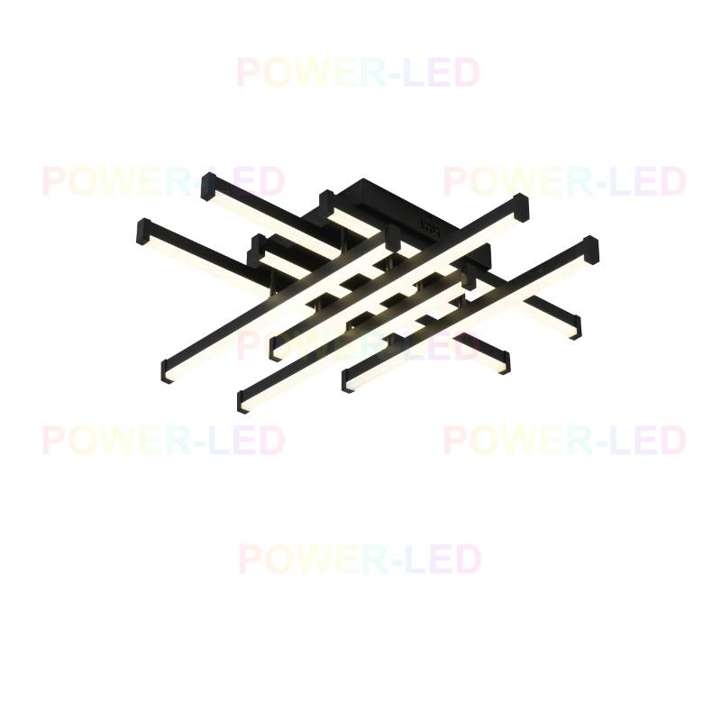 Lustra LED 160W 8 LINES Design Black Telecomanda