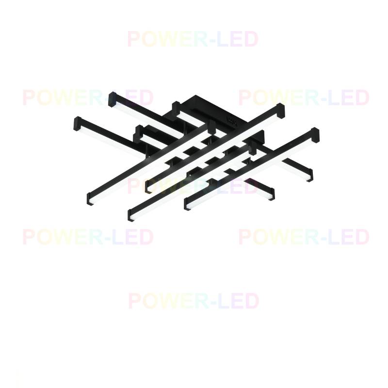 Lustra LED 160W 8 LINES Design Black Telecomanda
