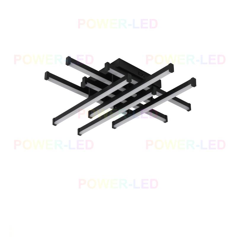 Lustra LED 160W 8 LINES Design Black Telecomanda