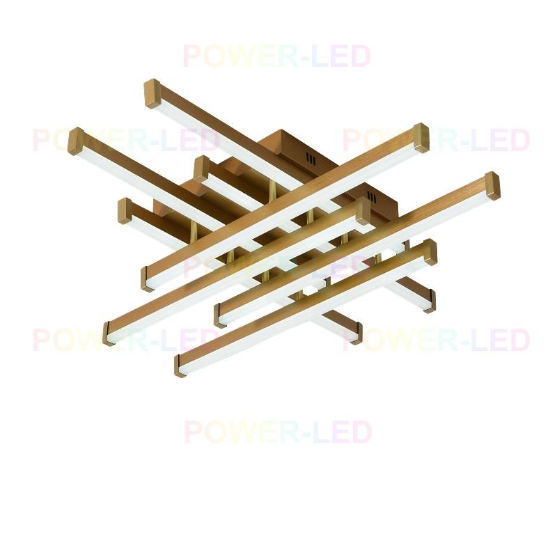 Lustra LED 160W 8 LINES Design Gold Telecomanda