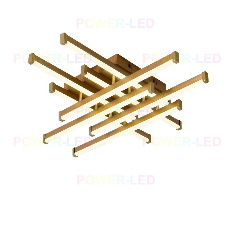 Lustra LED 160W 8 LINES Design Gold Telecomanda