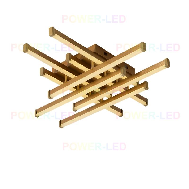 Lustra LED 160W 8 LINES Design Gold Telecomanda