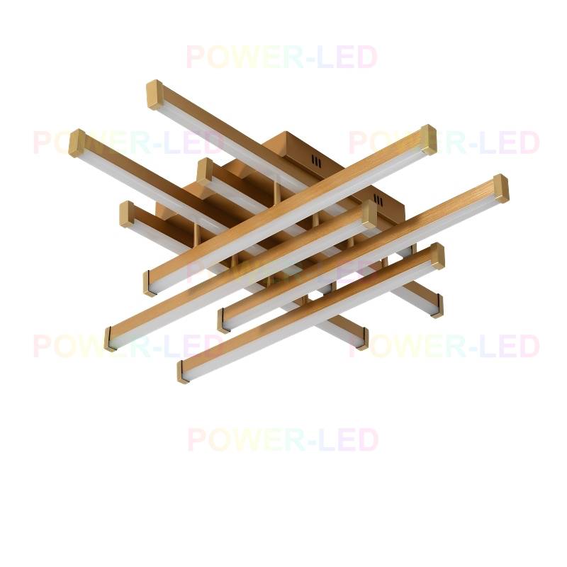 Lustra LED 160W 8 LINES Design Gold Telecomanda