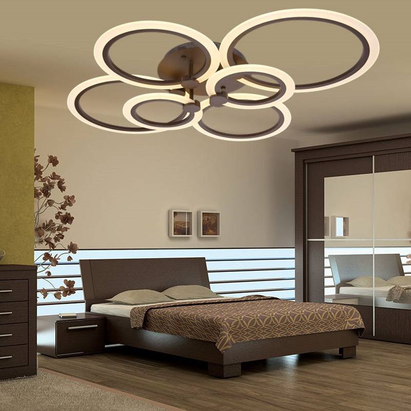 Lustra LED 4+2 CIRCLE MAXI BROWN Echivalent 600W Telecomanda