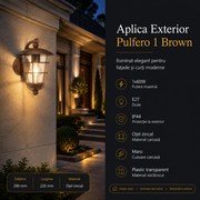 Aplica Exterior Pulfero 1 Brown IP44 Eglo 1xE27