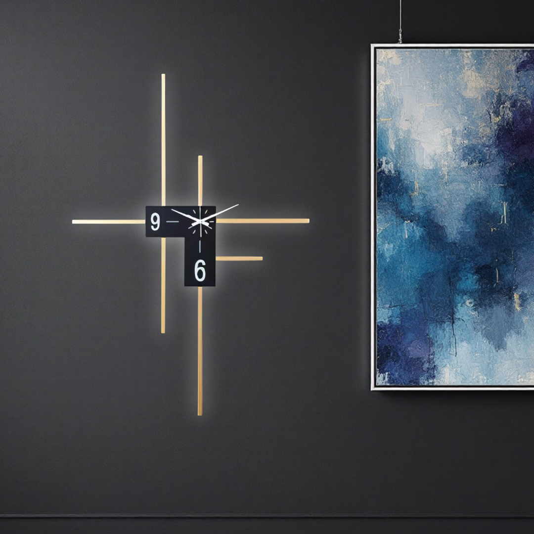 Aplica LED cu Ceas Lines Chrono AL279-A