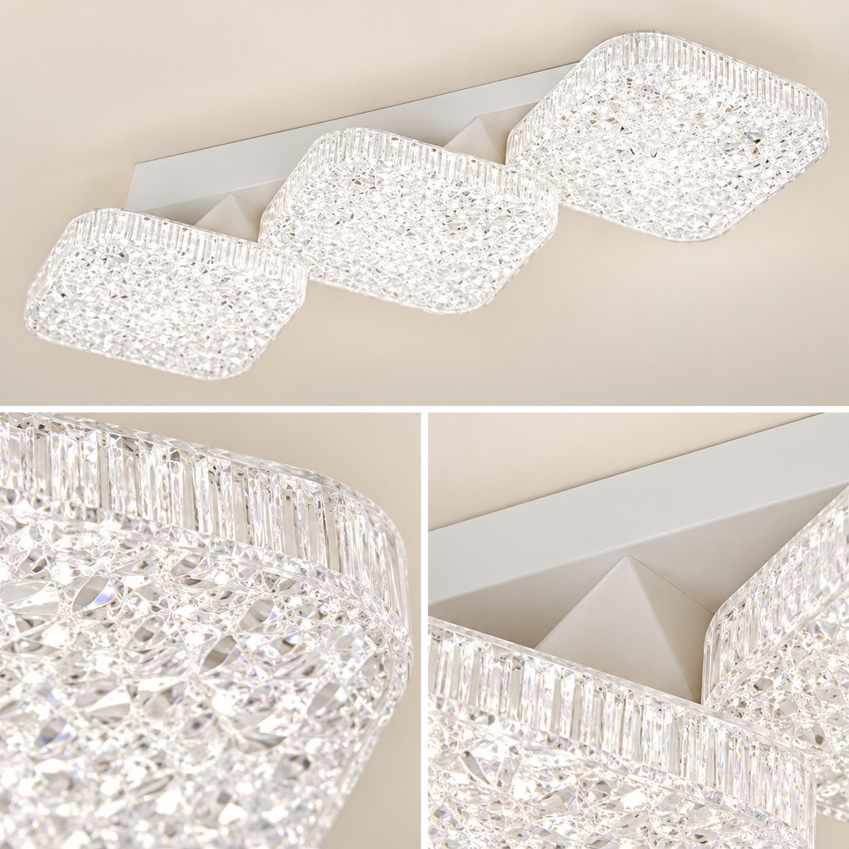 Lustra LED Aplicata Damyno White Echivalent 350W Telecomanda