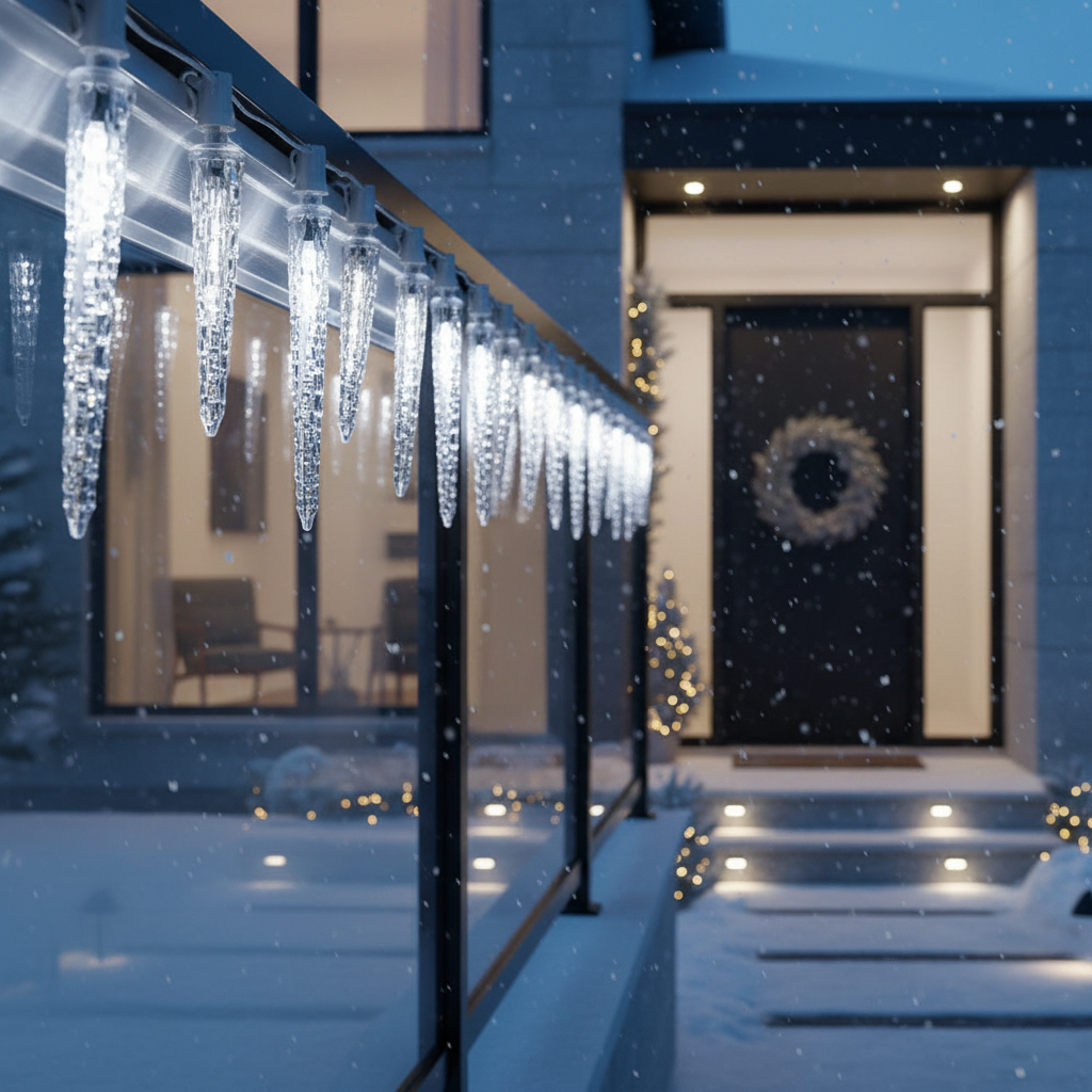 Instalatie LED Turturi PREMIUM Coldvale 160 LED-uri 2.7m Fir Alb IP44