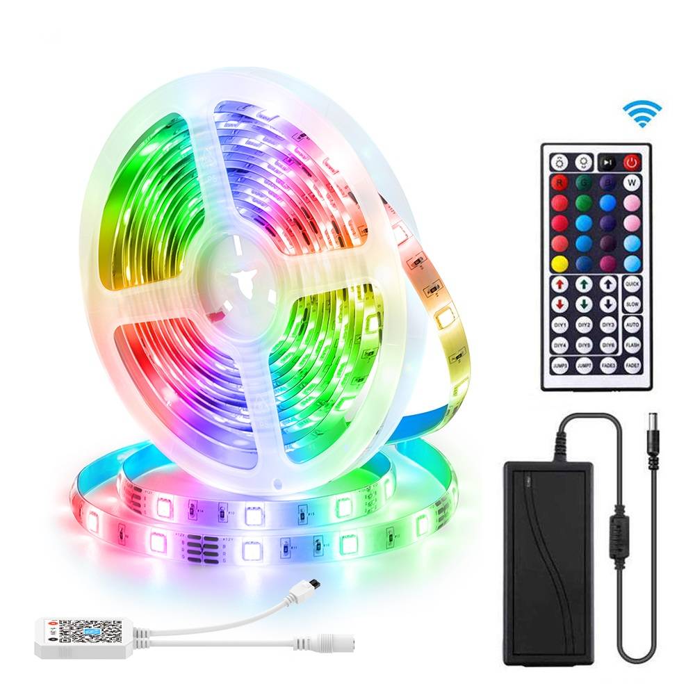 Kit Banda LED RGB 12V IP65 5 metri Telecomanda 44 Taste KIT-RGB-44TIP65 ...