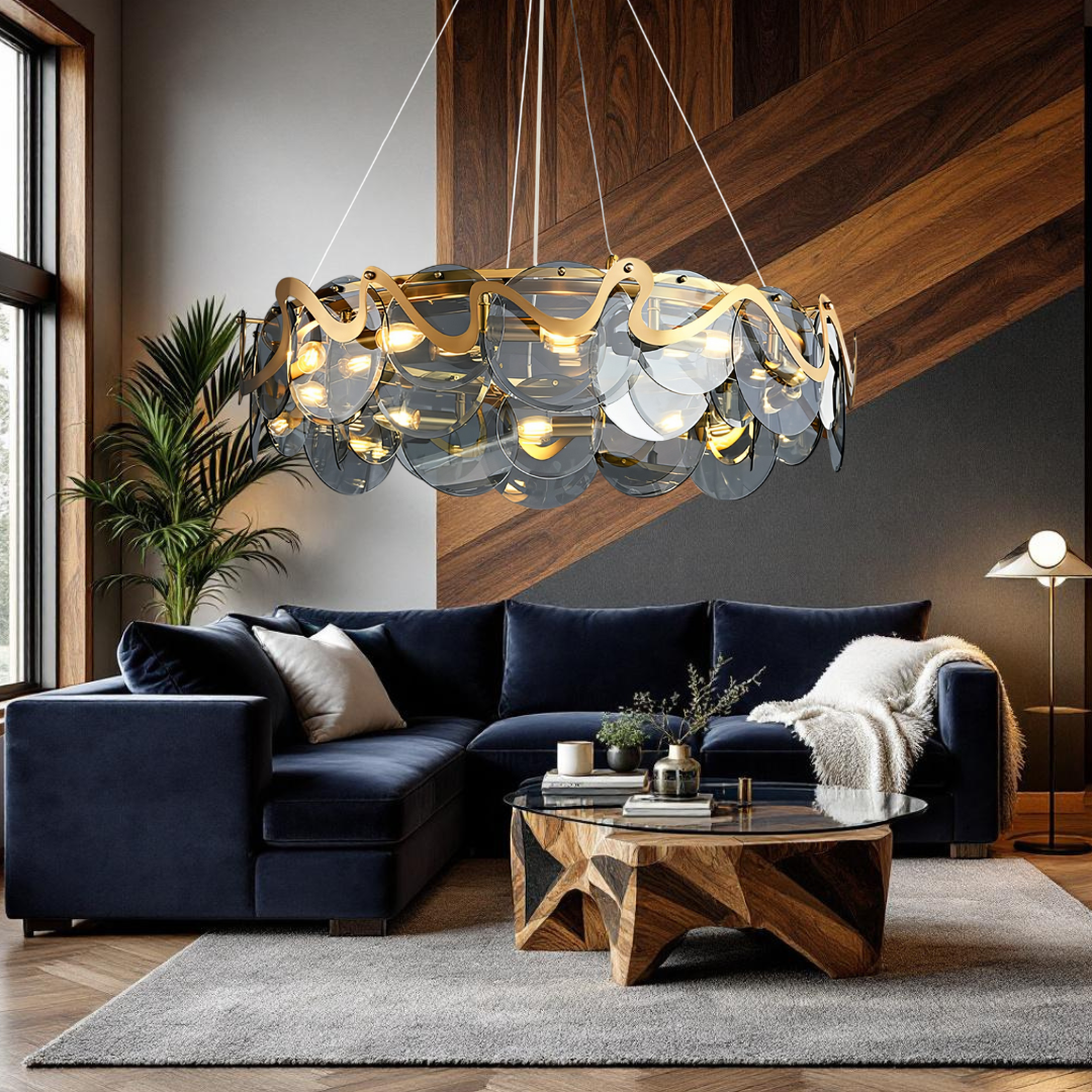 Candelabru Maxi HARA Gold 10xE14 Ø75CM