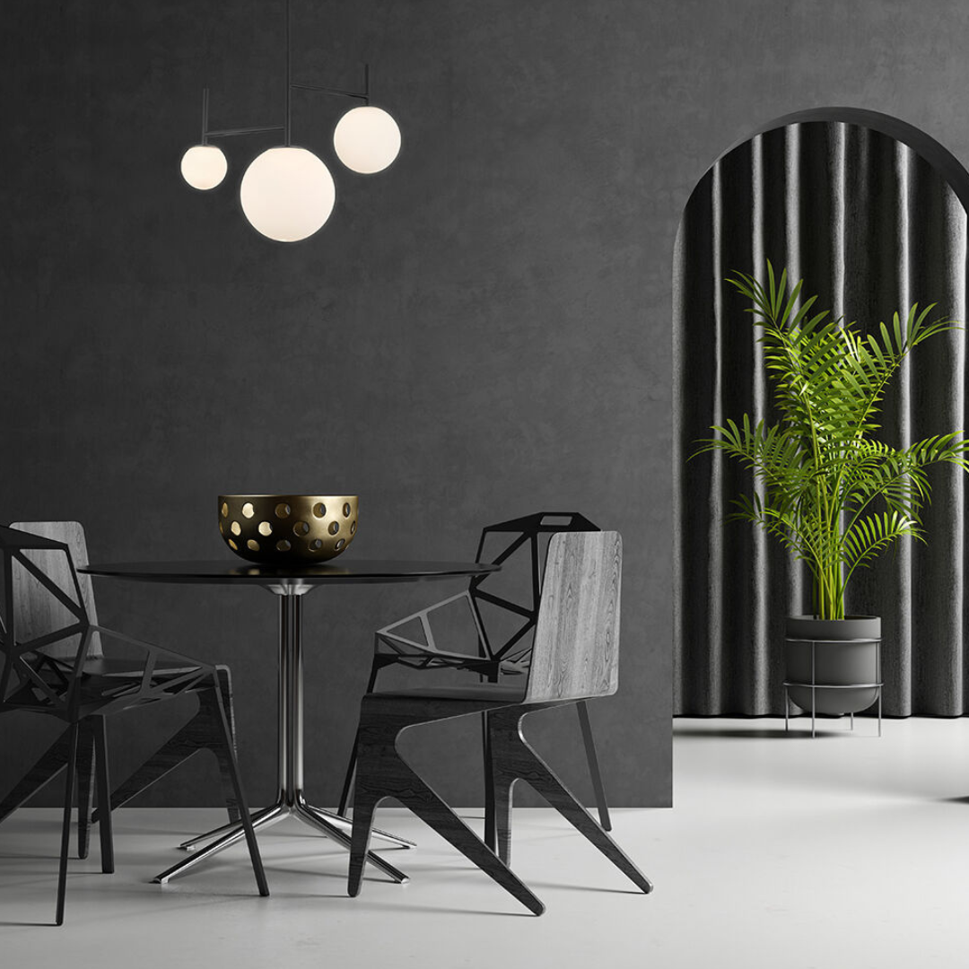 Lustra Abajur 3xG9 Black Gondor