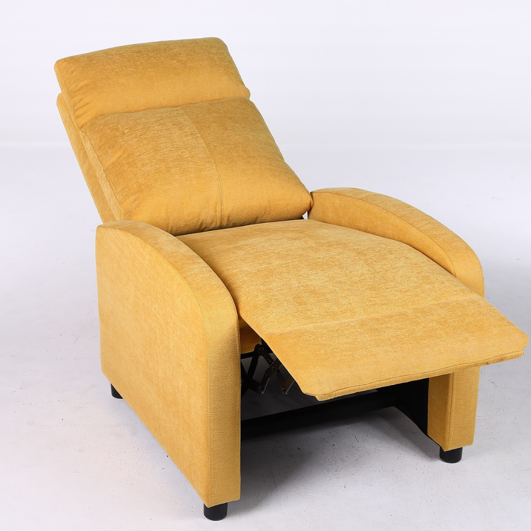 Fotoliu Recliner Stofa Galben