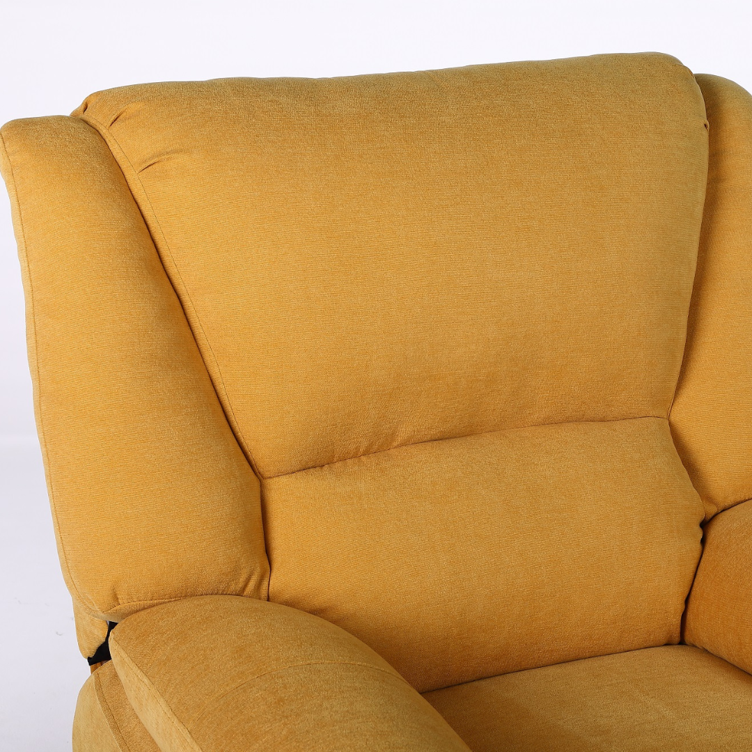 Fotoliu cu Masaj si Incalzire, Recliner Electric, Galben