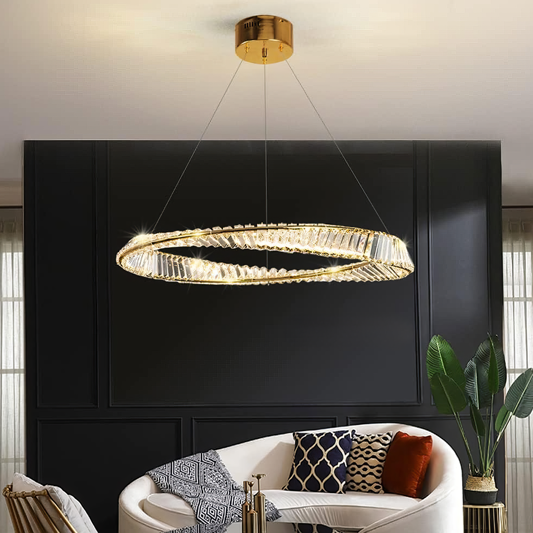 Lustra LED Cristal Suspendata EnVogue cu Telecomanda