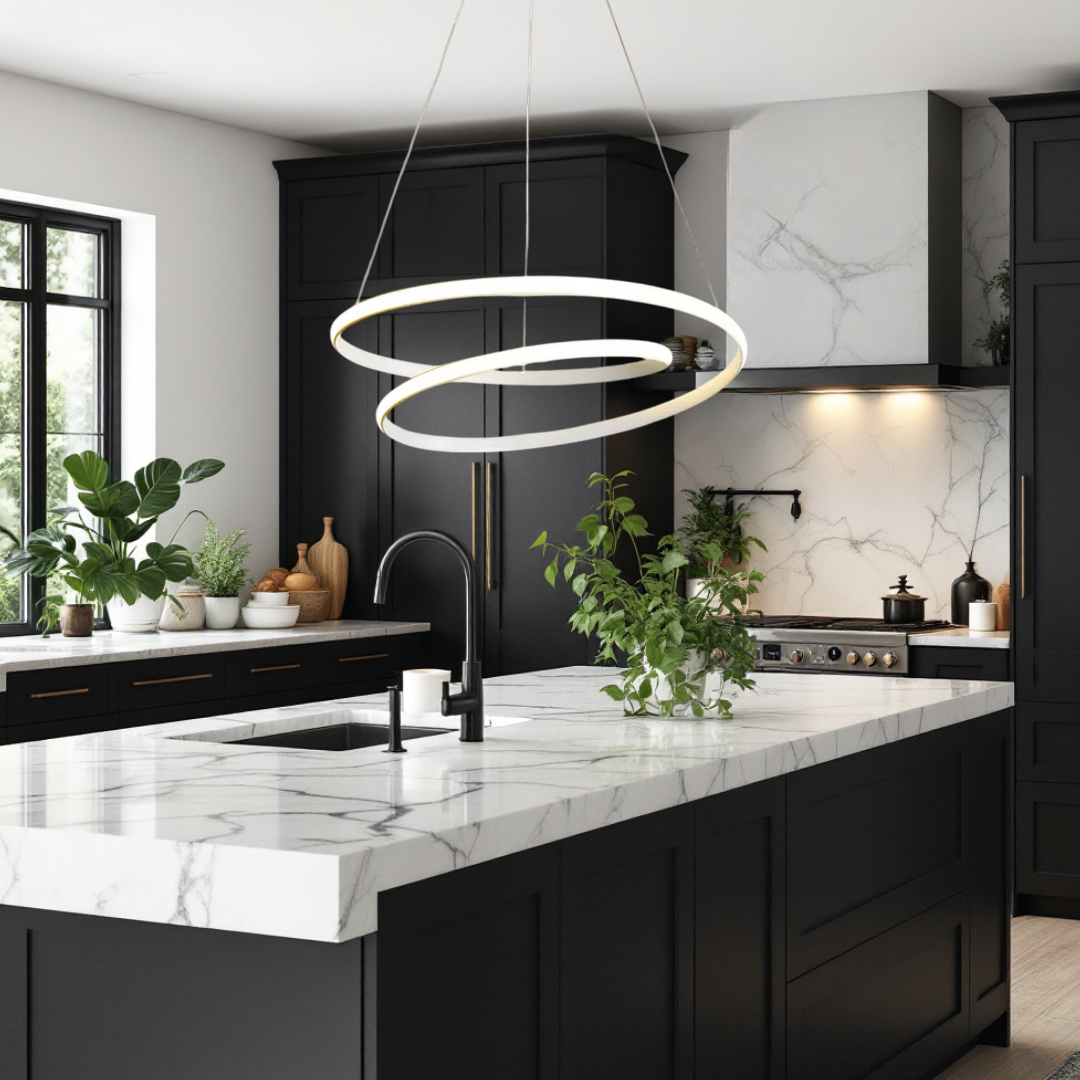 Lustra LED Alba Suspendata 120W Lumea Telecomanda Echivalent 600W