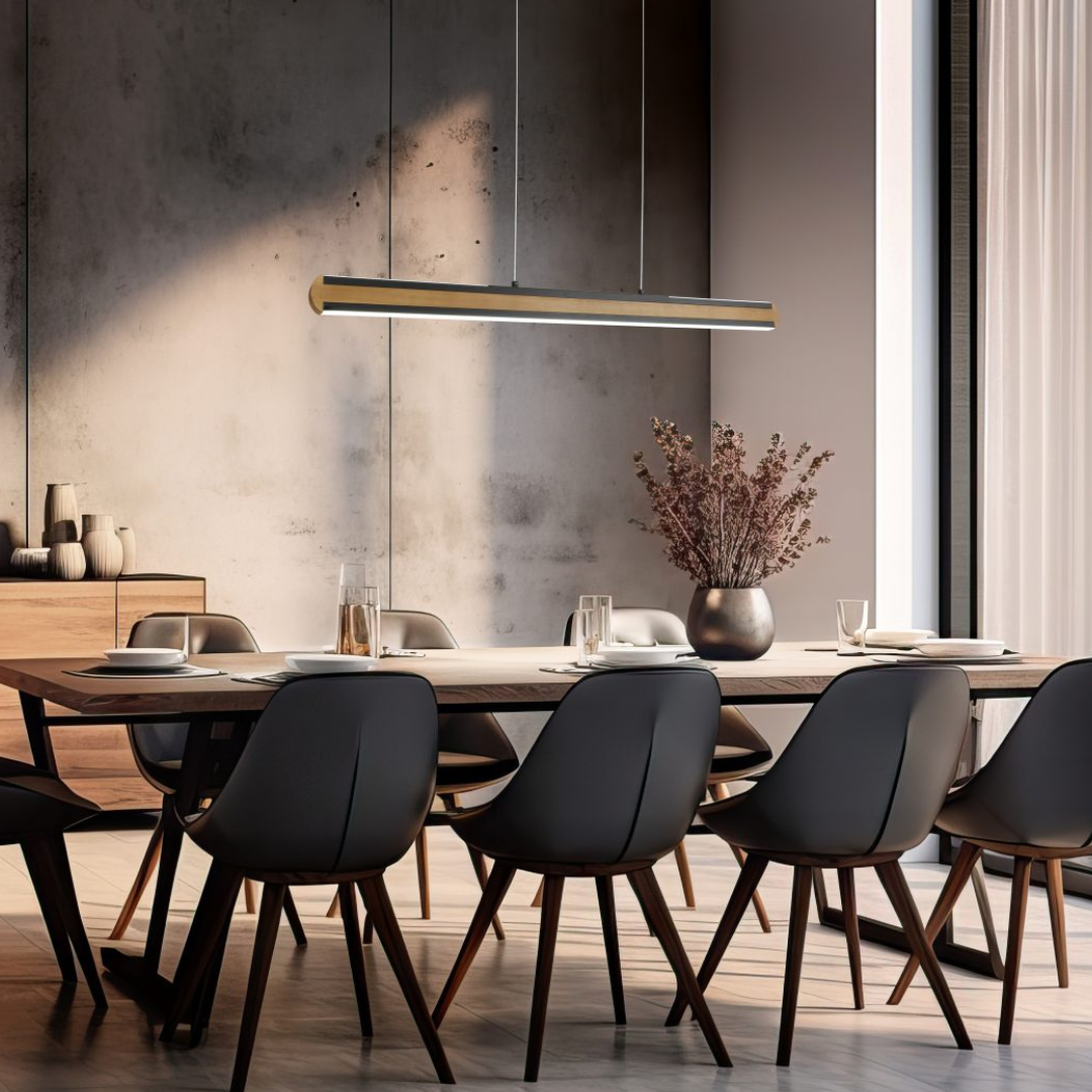 Lustra LED Suspendata DEACON Wood Echivalent 500W