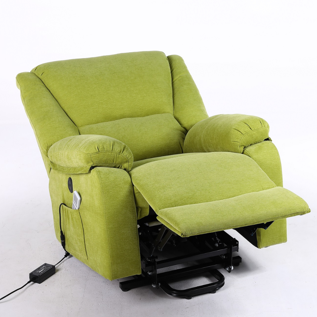 Fotoliu cu Masaj si Incalzire, Recliner Electric, Verde