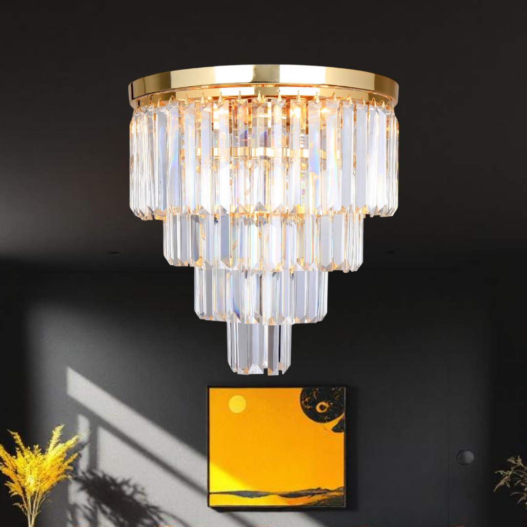 Candelabru Cristal Aplicat AMEDEO Gold Premium