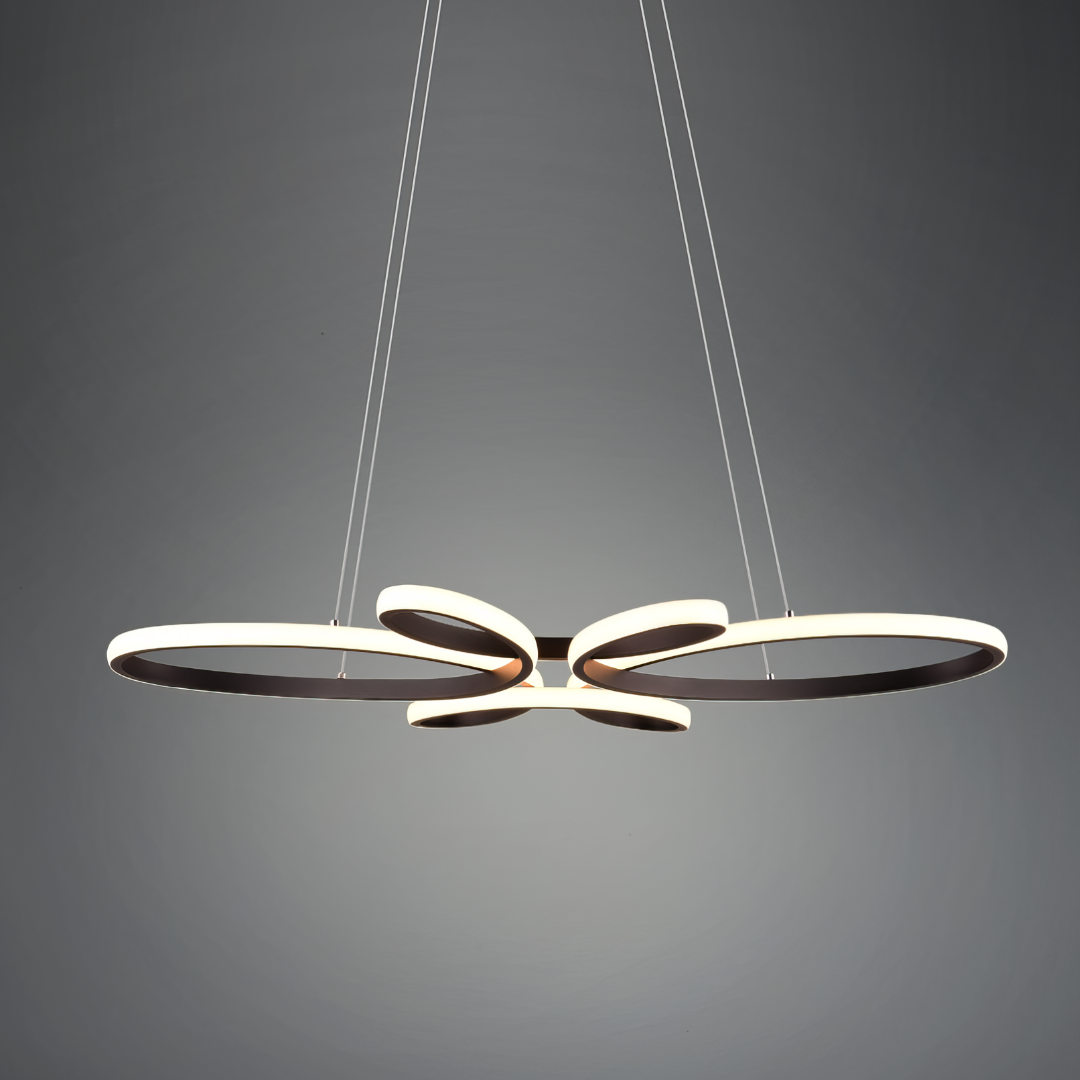 Lustra LED Suspendata PREMIUM Fly Black Echivalent 400W Dimabila