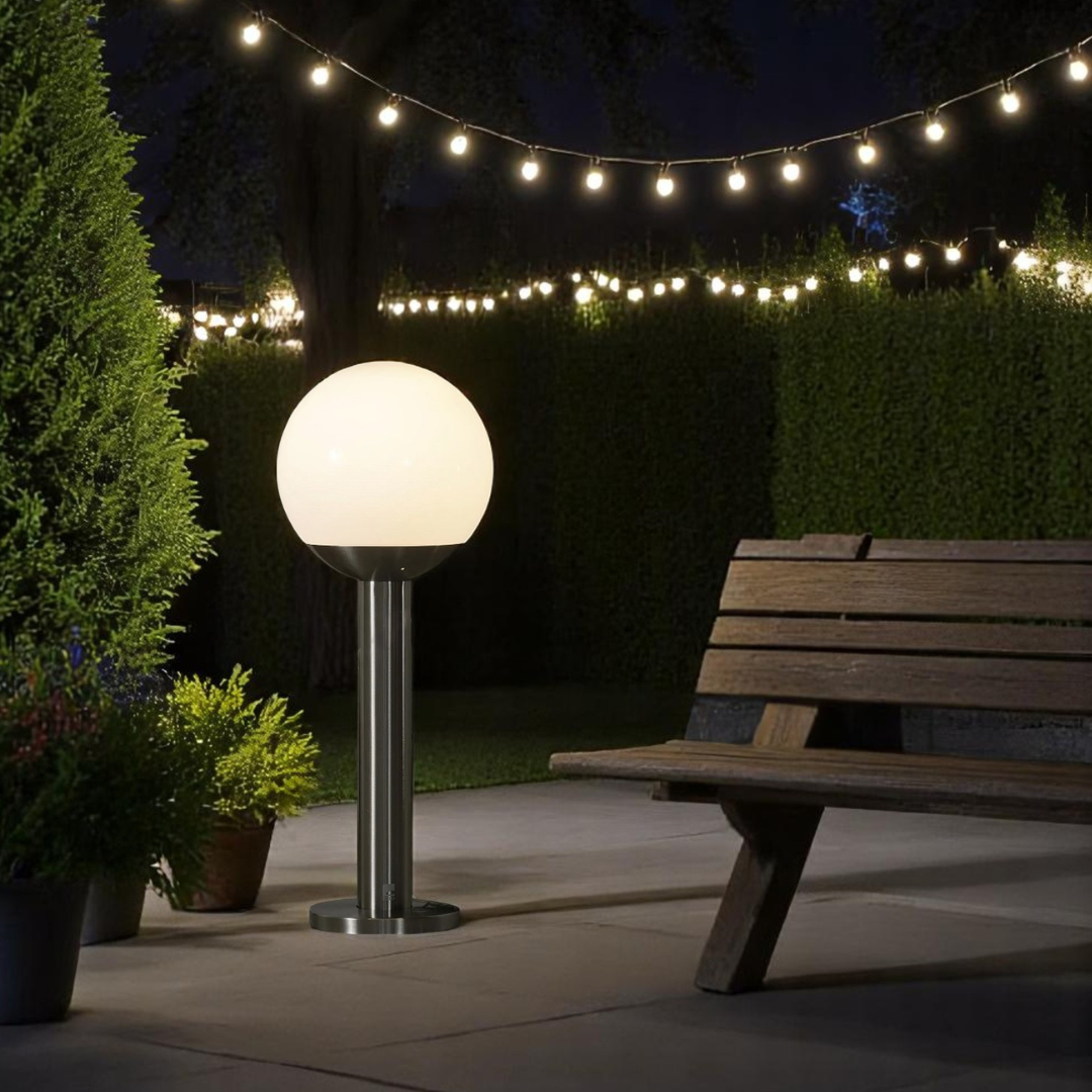 Stalp Ornamental de Gradina NISIA-Z LED E27 9W IP44 900266 ARGINTIE / STALP ORNAMENTAL EXTERIOR LAMP