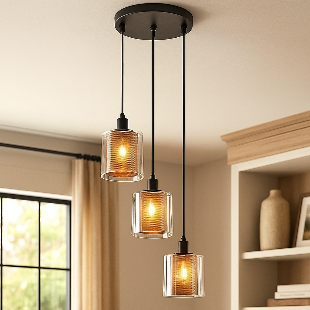 Lustra Suspendata 3xE14 Cooper Black