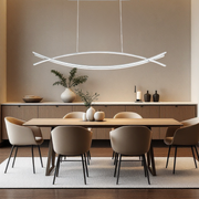 Lustra LED Suspendata 80W OFFICE  WHITE cu Telecomanda Echivalent 500W