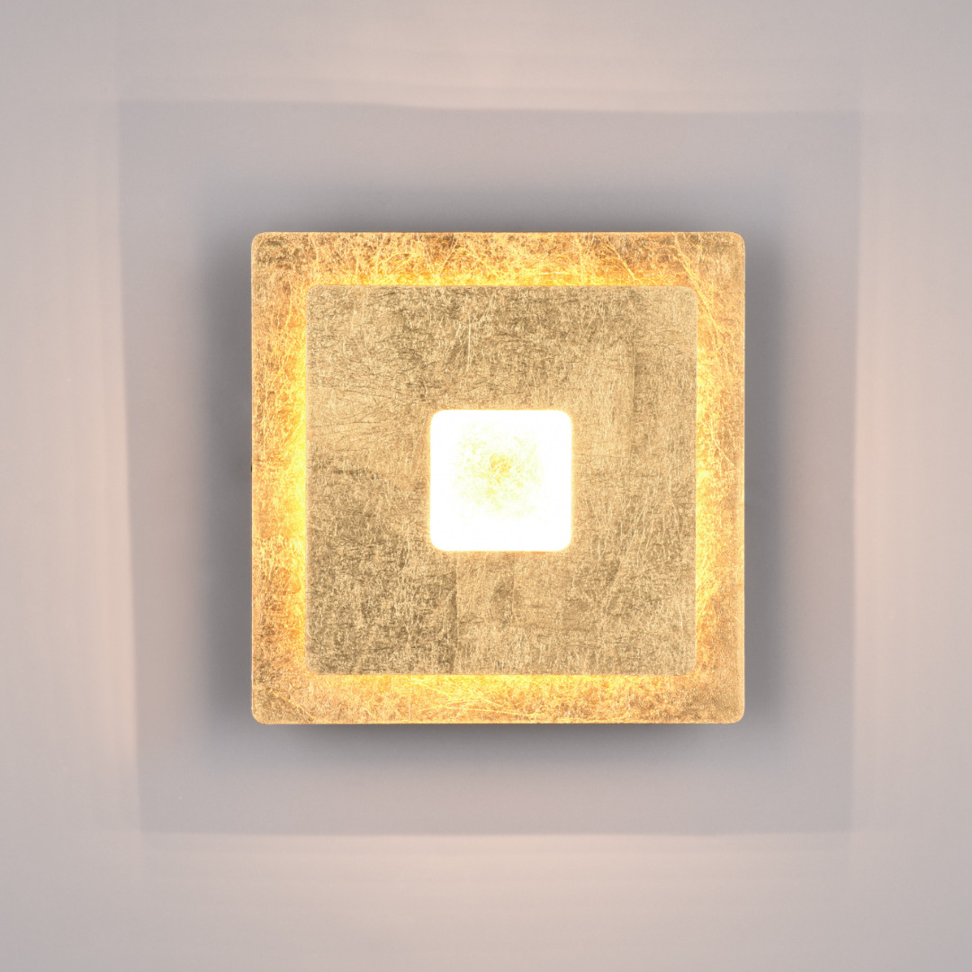 Aplica LED Luxury Square Gold LEANO